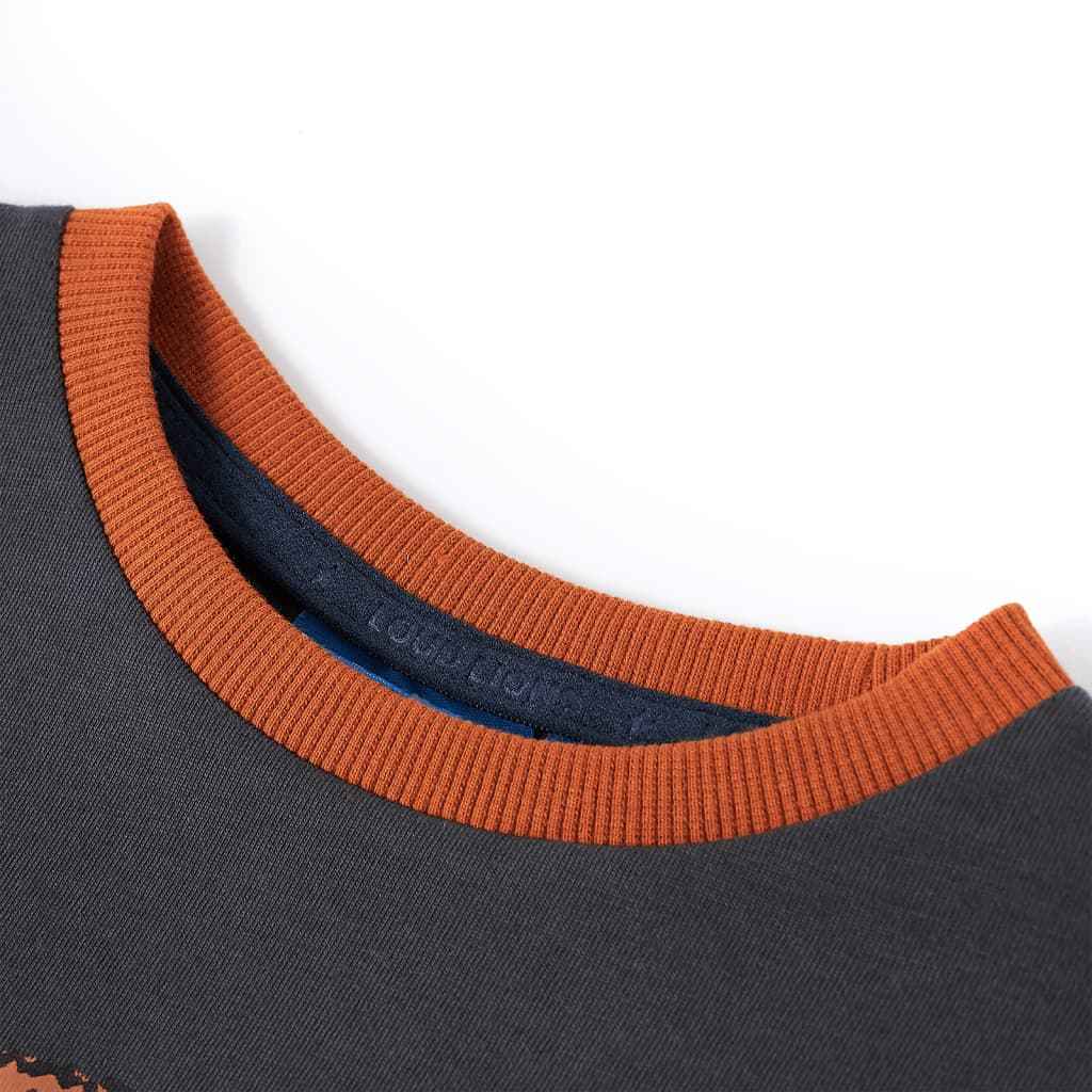 T-shirt de manga comprida para criança antracite 92