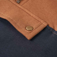 Sweatshirt para criança com capuz e meio fecho antracite/conhaque 92