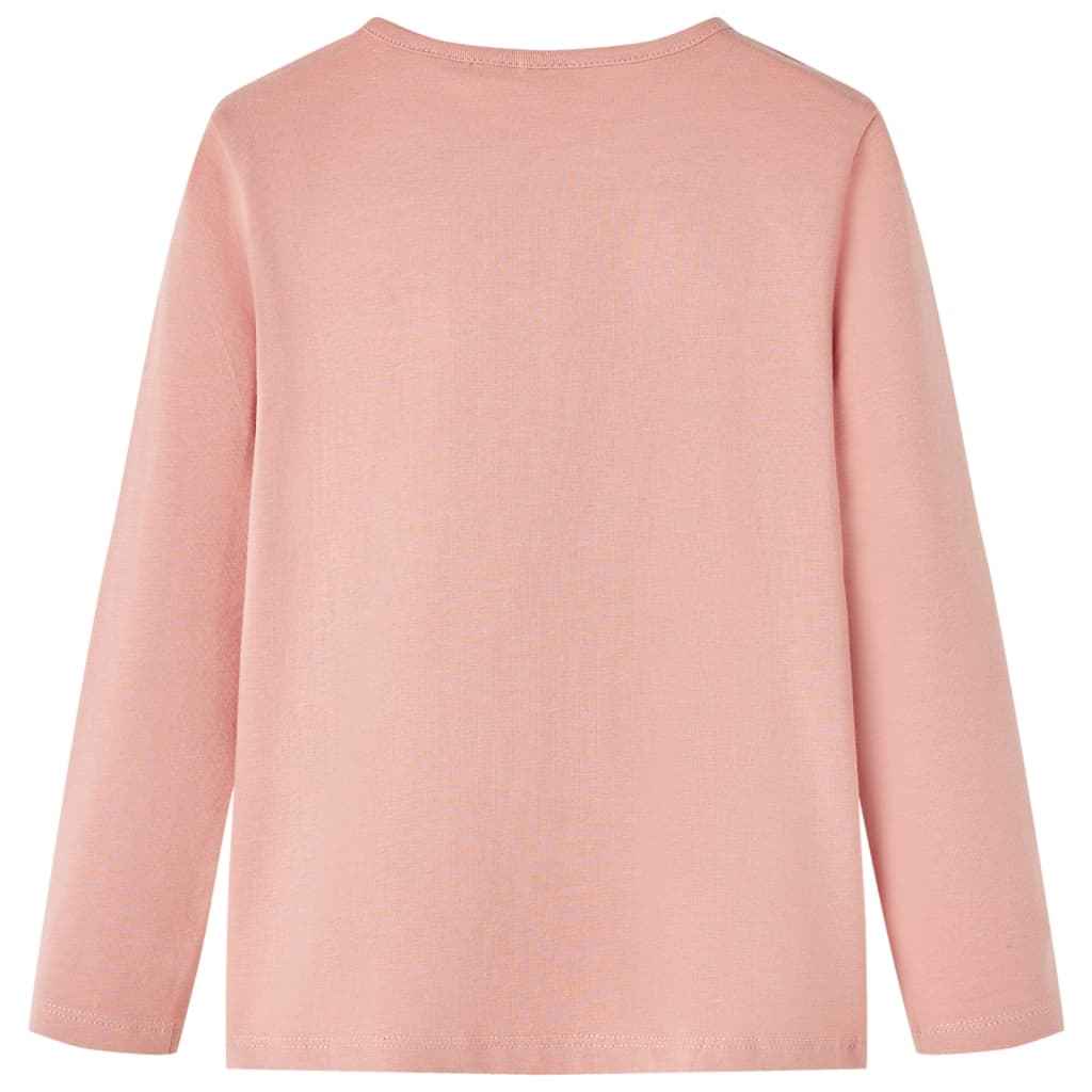 T-shirt de manga comprida para criança rosa-claro 92