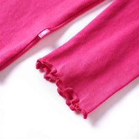 T-shirt de manga comprida para criança rosa-choque 92