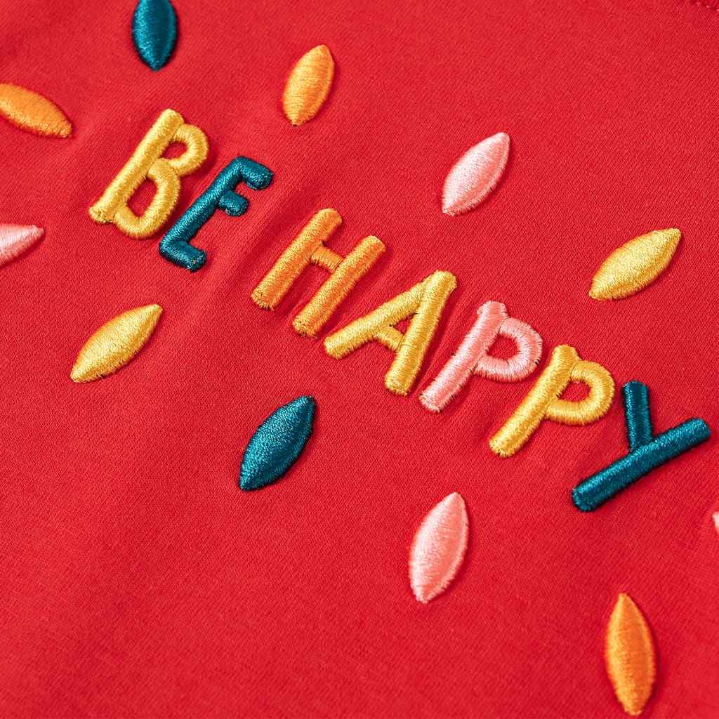 T-shirt de manga comprida para criança vermelho 92