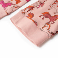 Pijama de manga comprida para criança rosa-claro 92