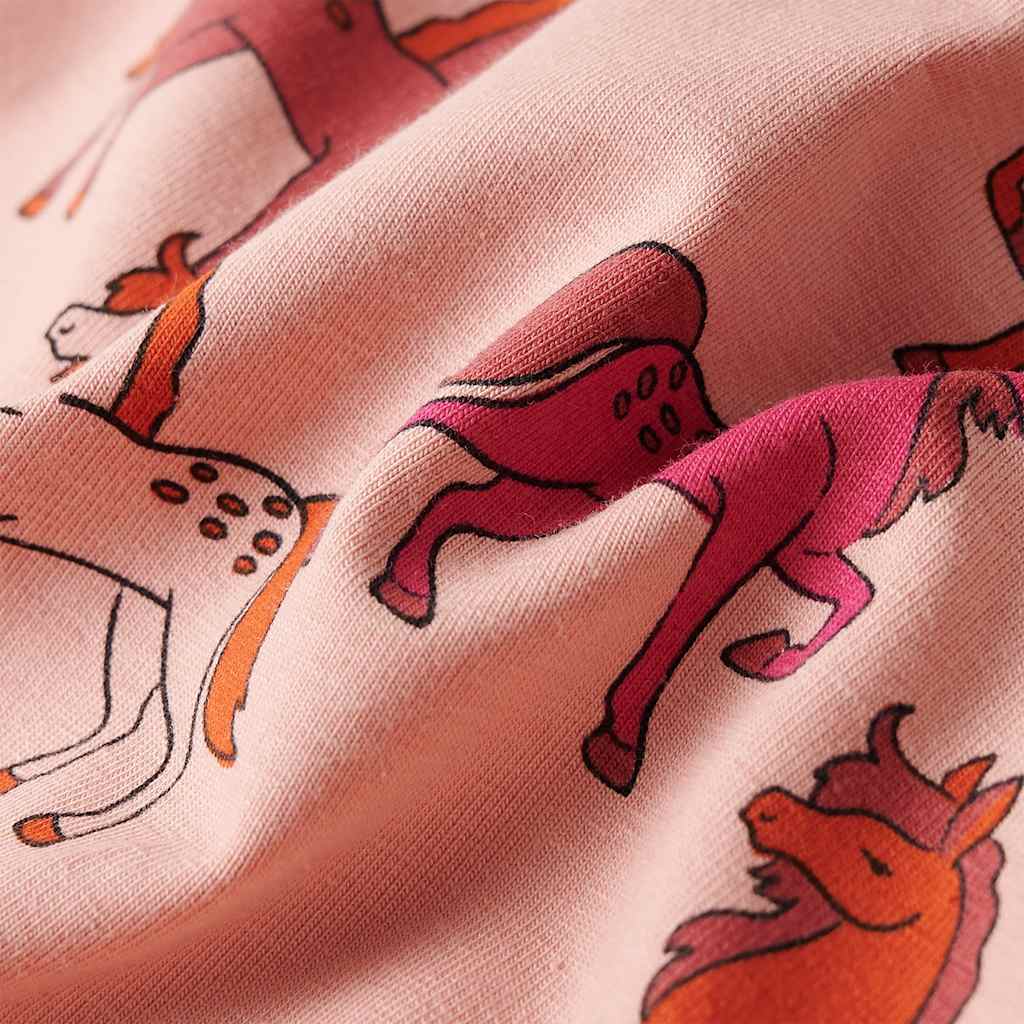 Pijama de manga comprida para criança rosa-claro 92