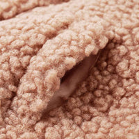 Casaco Teddy c/ capuz para criança pelo sintético conhaque-claro 92