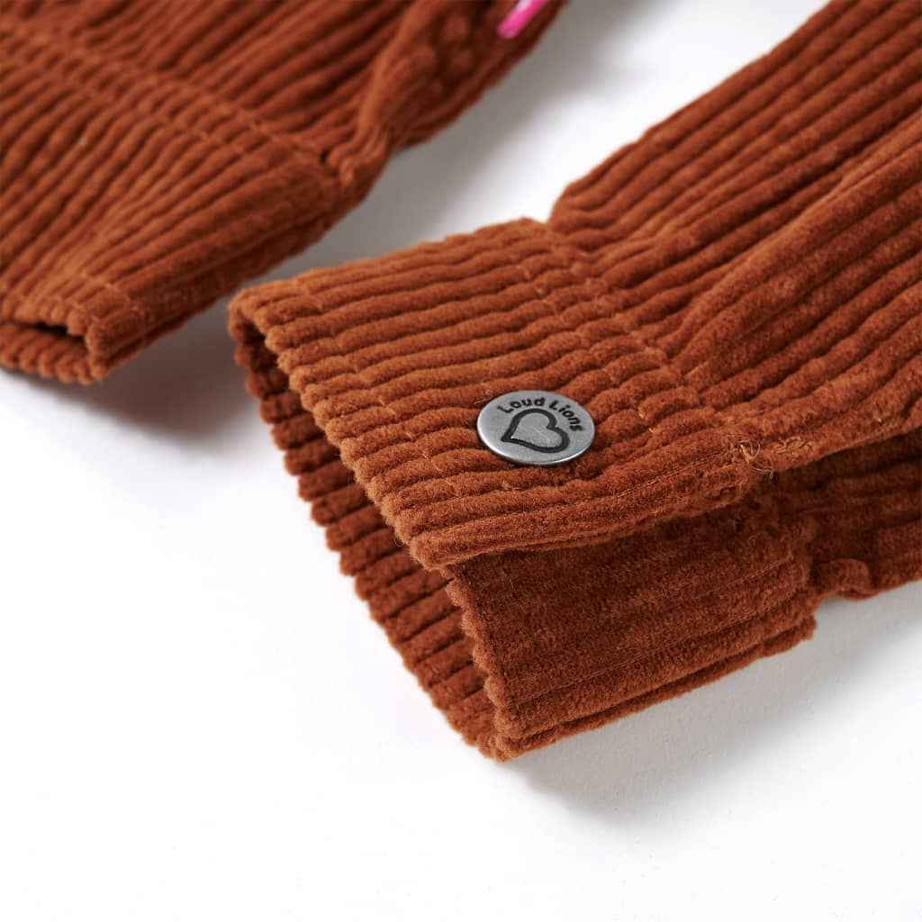 Casaco para crianças bombazina cor conhaque 92