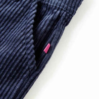 Calças para crianças bombazina azul-marinho 92