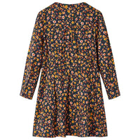 Vestido de manga comprida para criança azul-marinho 92