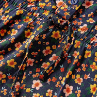 Vestido de manga comprida para criança azul-marinho 92