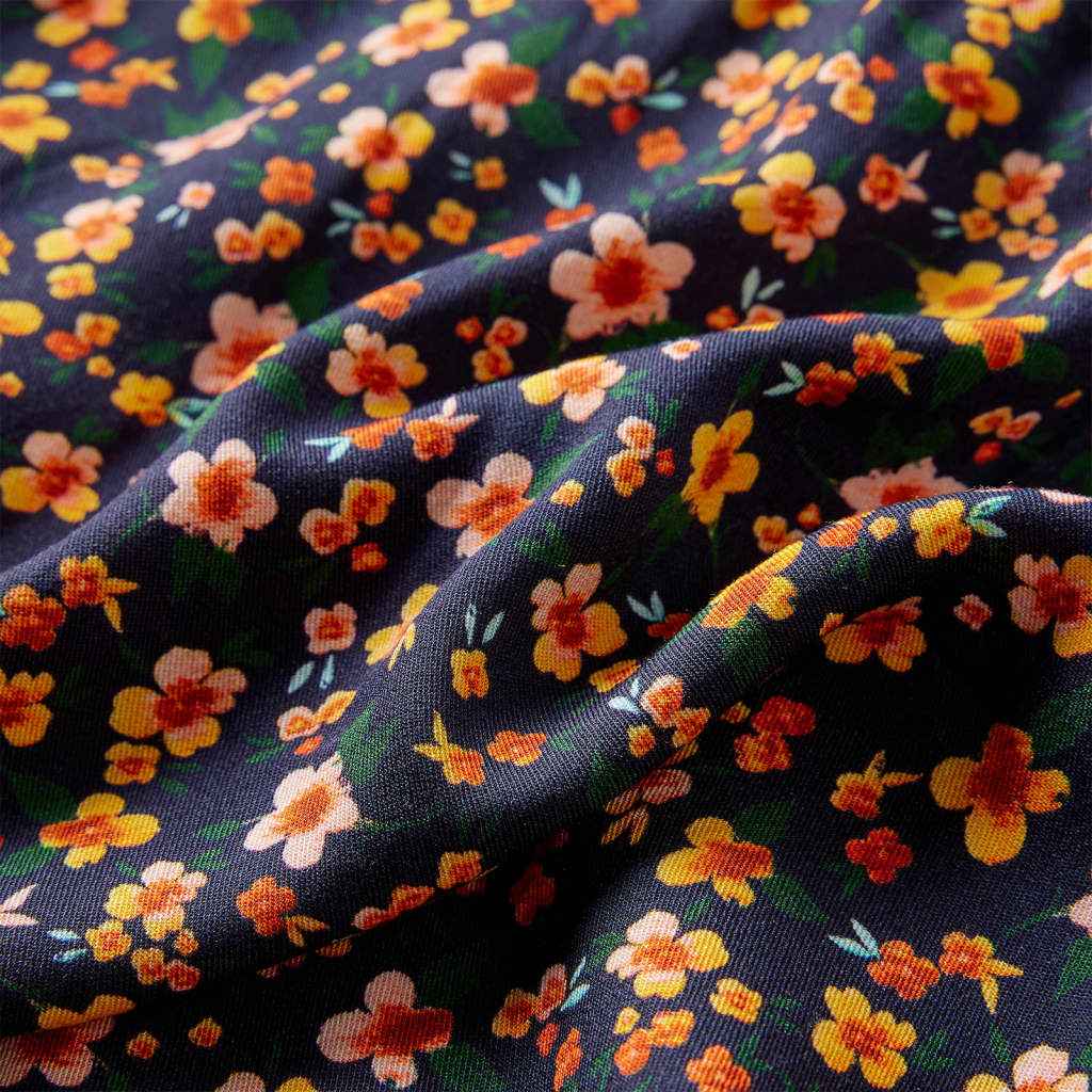 Vestido de manga comprida para criança azul-marinho 92