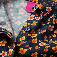 Camisa para criança com colarinho mandarim azul-marinho 92