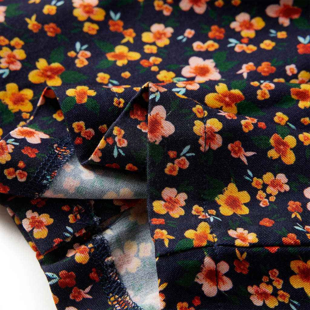 Camisa para criança com colarinho mandarim azul-marinho 92