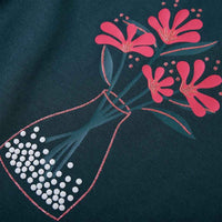 T-shirt de manga comprida para criança verde-escuro 92