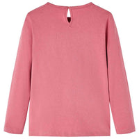 T-shirt de manga comprida para criança rosa-velho 92