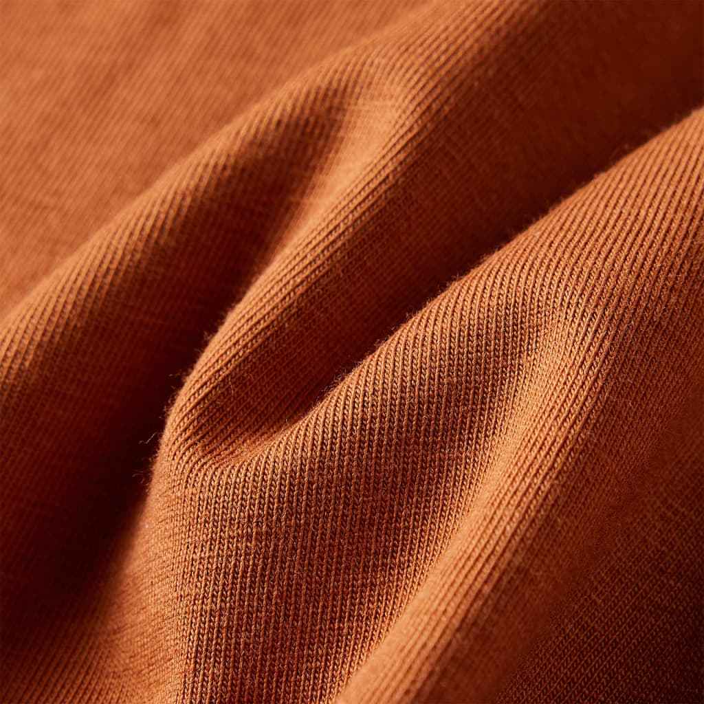 T-shirt de manga comprida para criança cor conhaque 92