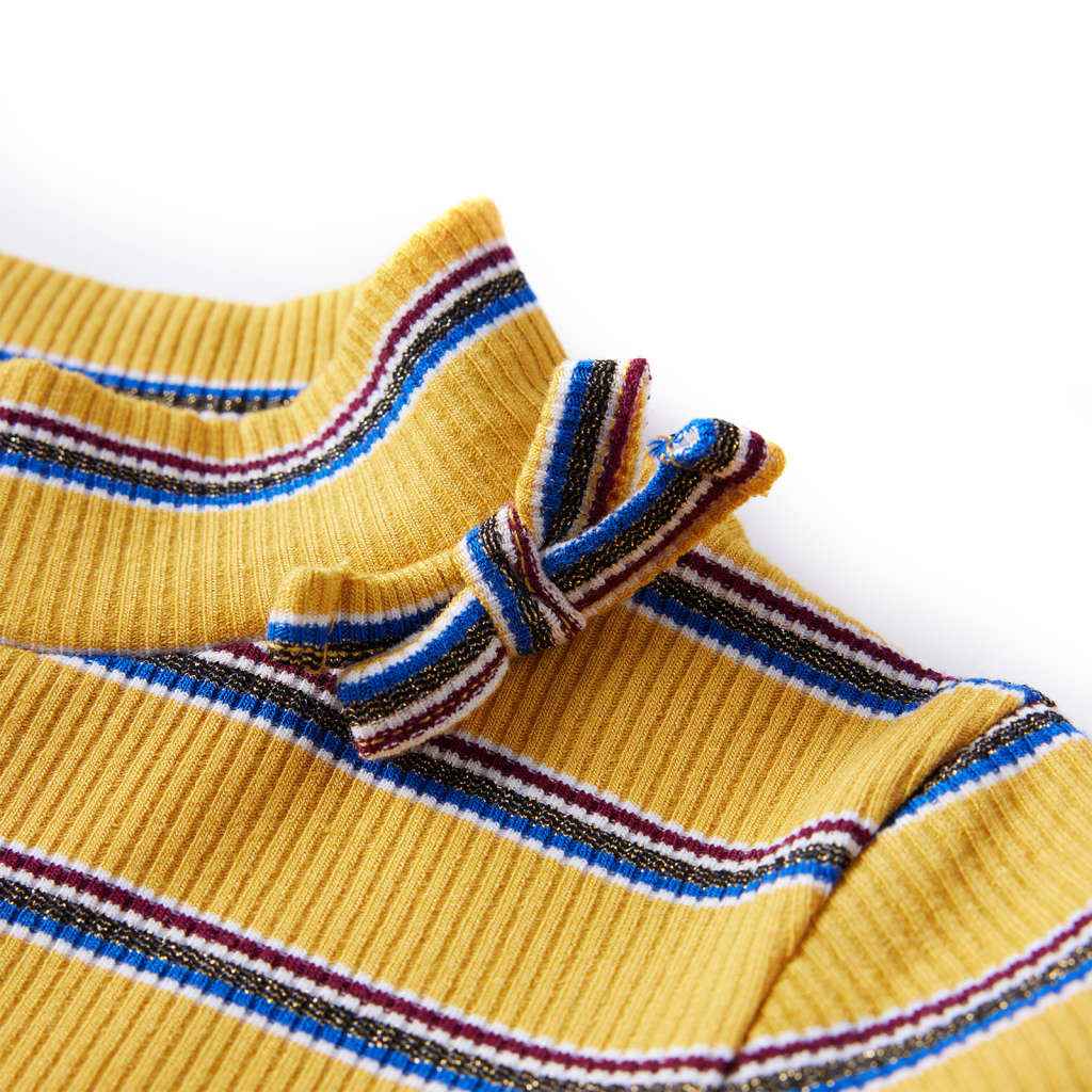 T-shirt de manga comprida para criança cor ocre 92