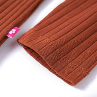 T-shirt de manga comprida para criança cor conhaque 92