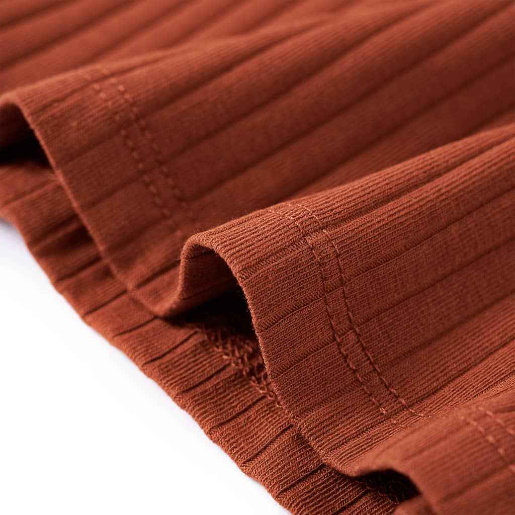 T-shirt de manga comprida para criança cor conhaque 92