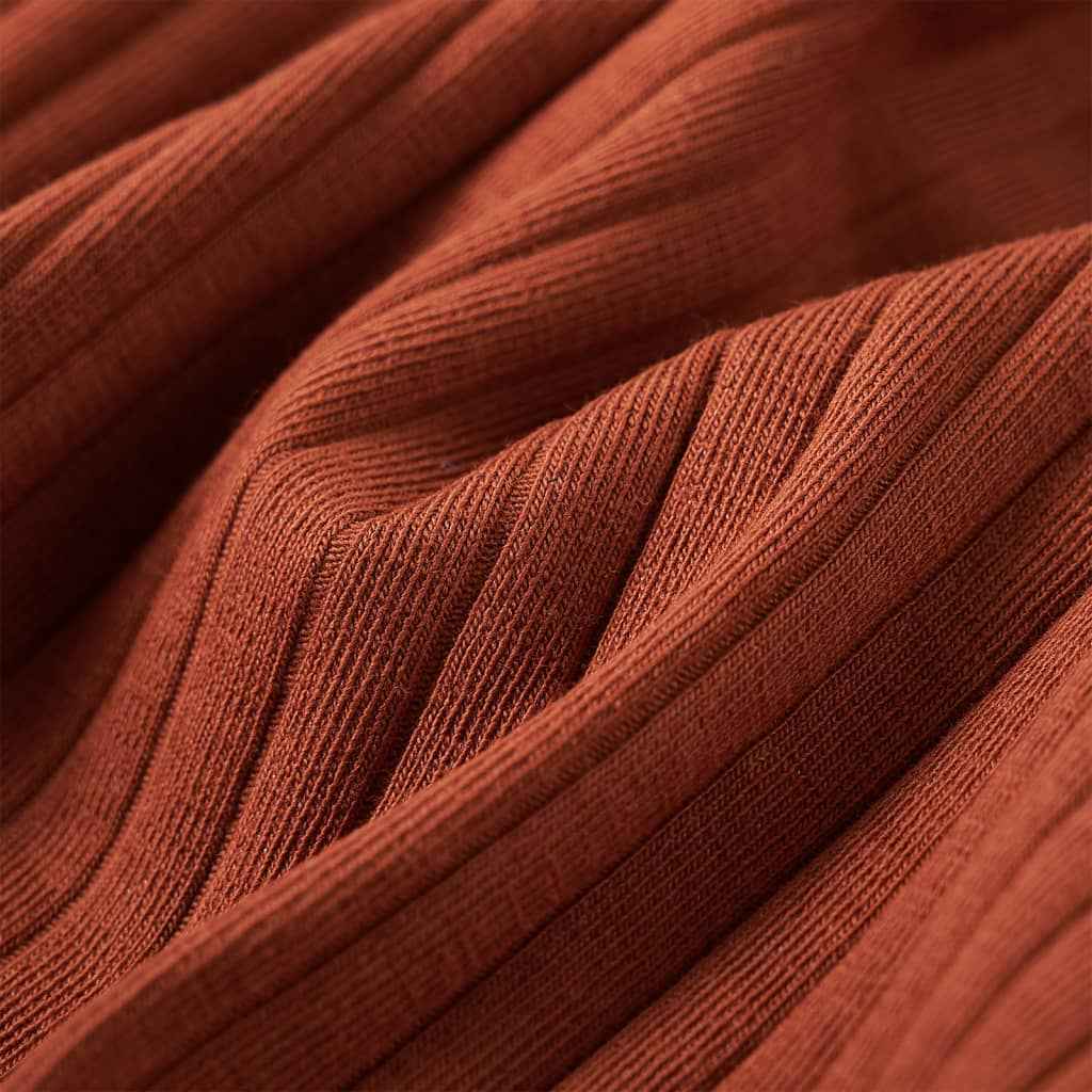 T-shirt de manga comprida para criança cor conhaque 92