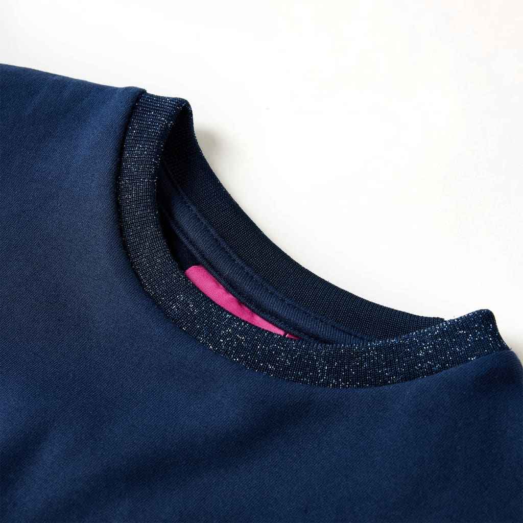 Vestido de manga comprida para criança azul-marinho 92