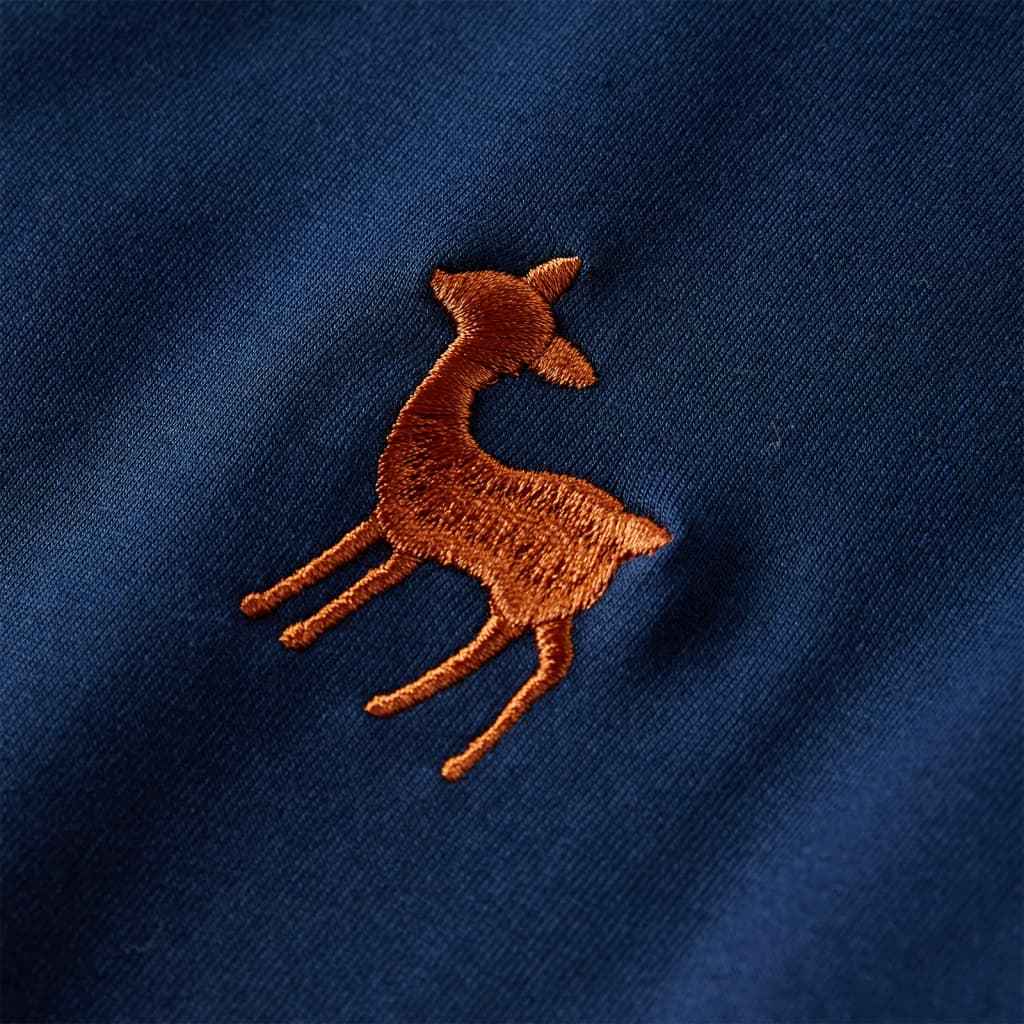 Vestido de manga comprida para criança azul-marinho 92