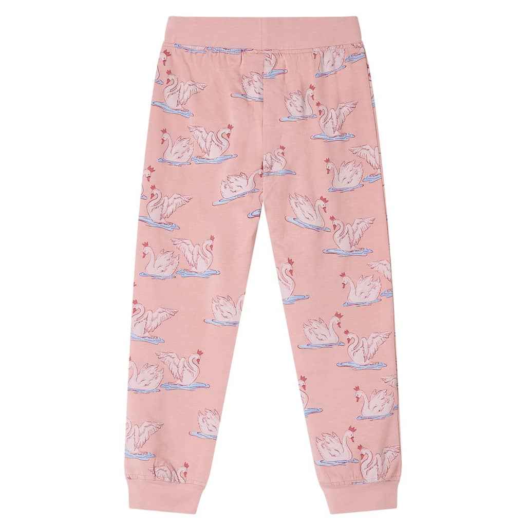 Pijama de manga comprida para criança rosa-claro 92