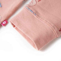 Pijama de manga comprida para criança rosa-claro 92