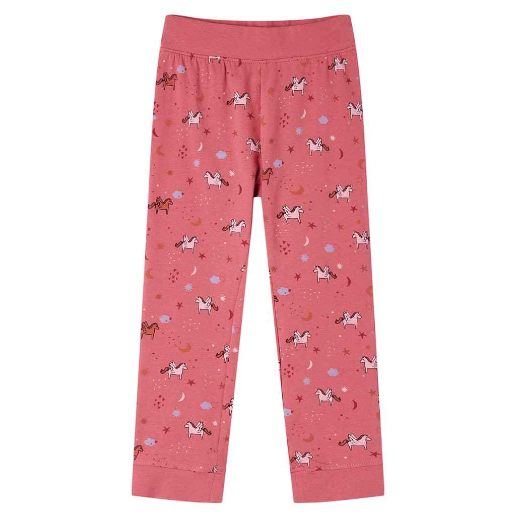 Pijama de manga comprida para criança rosa-velho 92