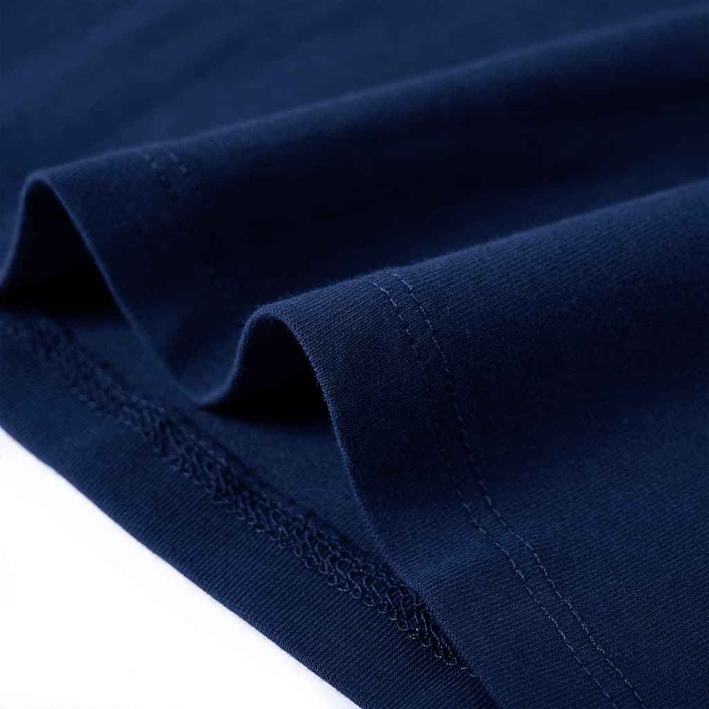 T-shirt de manga comprida para criança azul-marinho 92