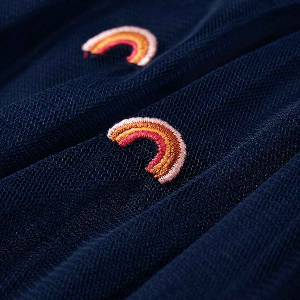 Saia para criança com tule azul-marinho 92