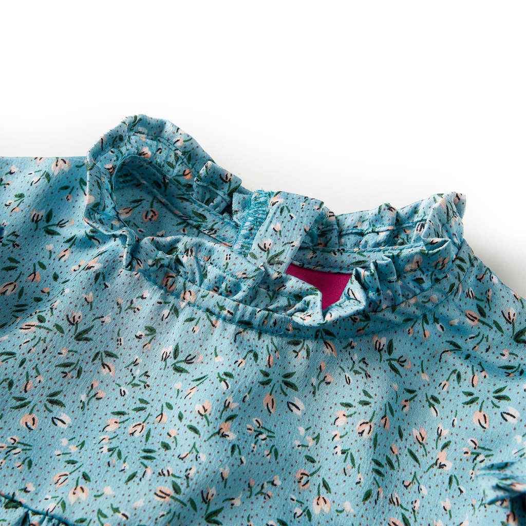 Vestido de manga comprida para criança azul 92