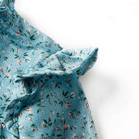 Vestido de manga comprida para criança azul 92