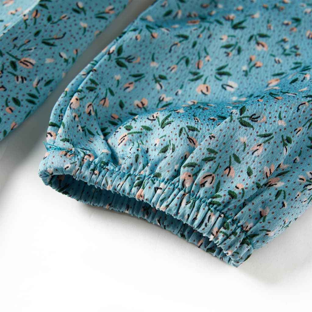 Vestido de manga comprida para criança azul 92