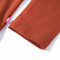 T-shirt de manga comprida para criança cor conhaque 92