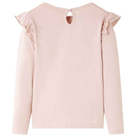 T-shirt de manga comprida para criança rosa 92