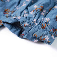 Vestido de manga comprida para criança azul-petróleo 92