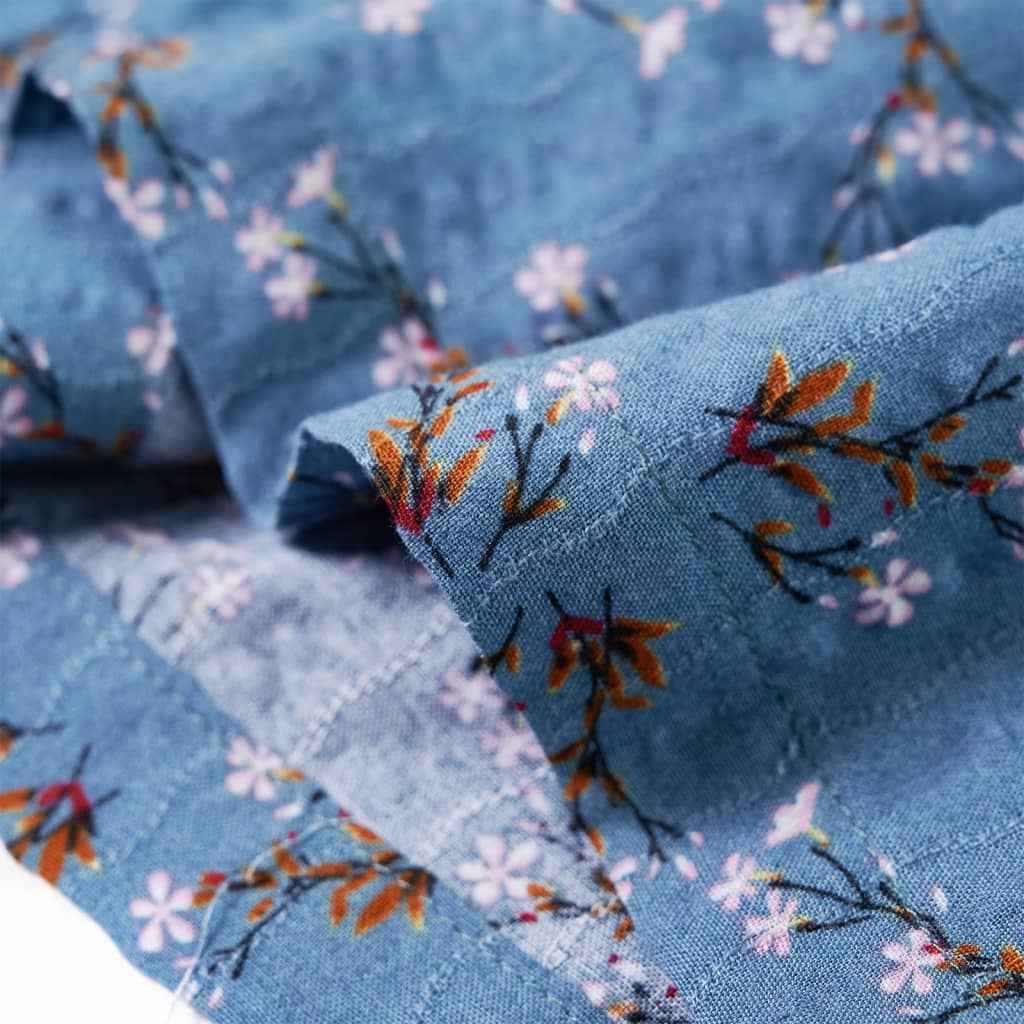 Vestido de manga comprida para criança azul-petróleo 92