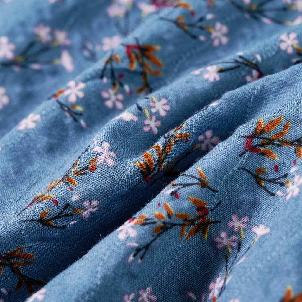 Vestido de manga comprida para criança azul-petróleo 92