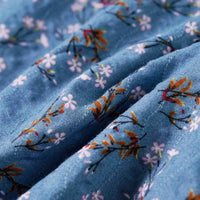 Vestido de manga comprida para criança azul-petróleo 92