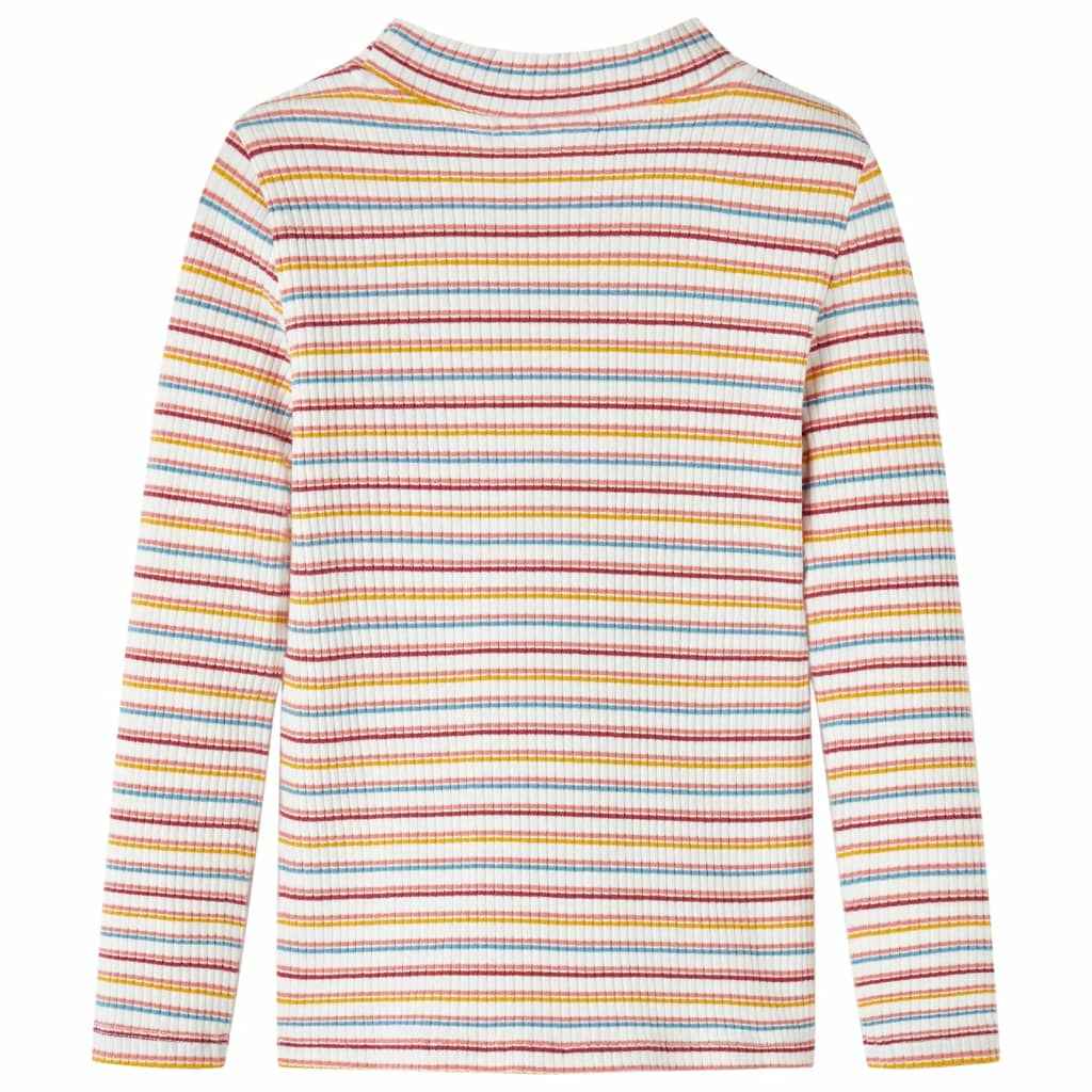 T-shirt manga comprida para criança de meia gola cor cru 92