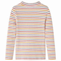 T-shirt manga comprida para criança de meia gola cor cru 92