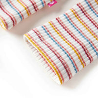 T-shirt manga comprida para criança de meia gola cor cru 92