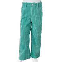 Calças para crianças bombazina verde-menta 92