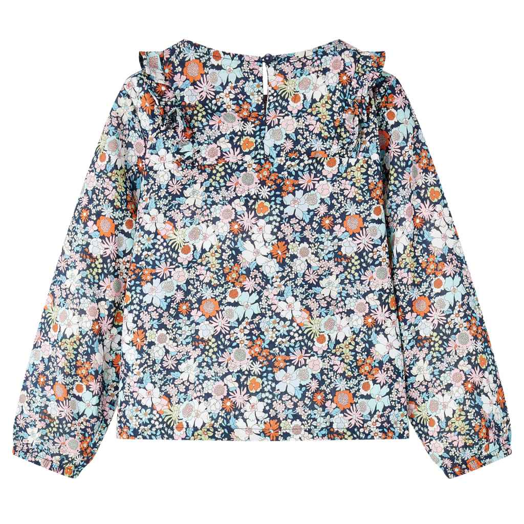 Camisola manga comprida para criança azul-escuro 92