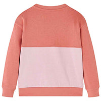 Sweatshirt para criança bloco de cor rosa 92