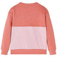 Sweatshirt para criança bloco de cor rosa 128
