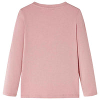 T-shirt de manga comprida para criança rosa 92