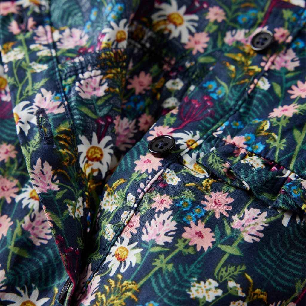 Vestido de manga comprida para criança azul-escuro 92