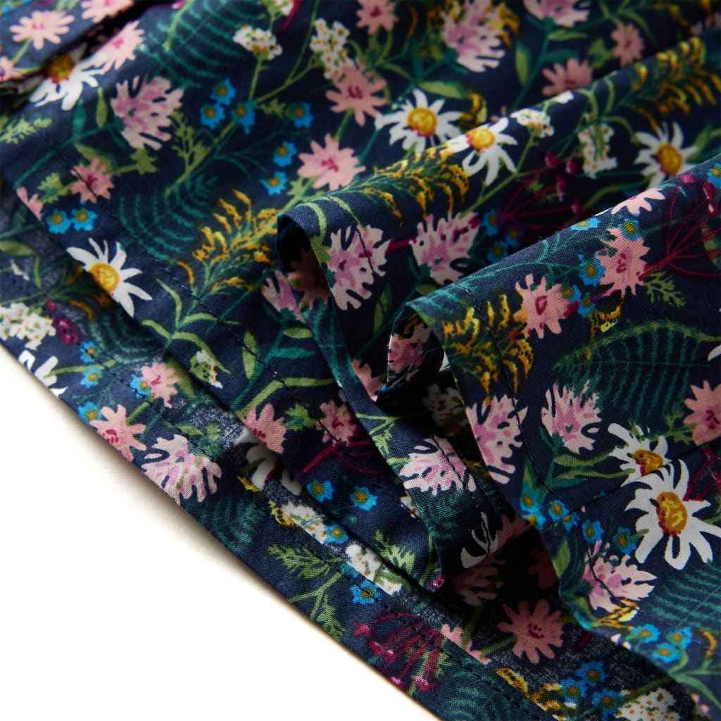 Vestido de manga comprida para criança azul-escuro 92