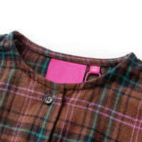 Vestido de criança com mangas compridas cor conhaque 92