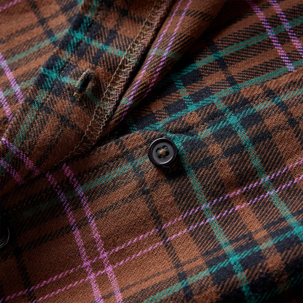 Vestido de criança com mangas compridas cor conhaque 92